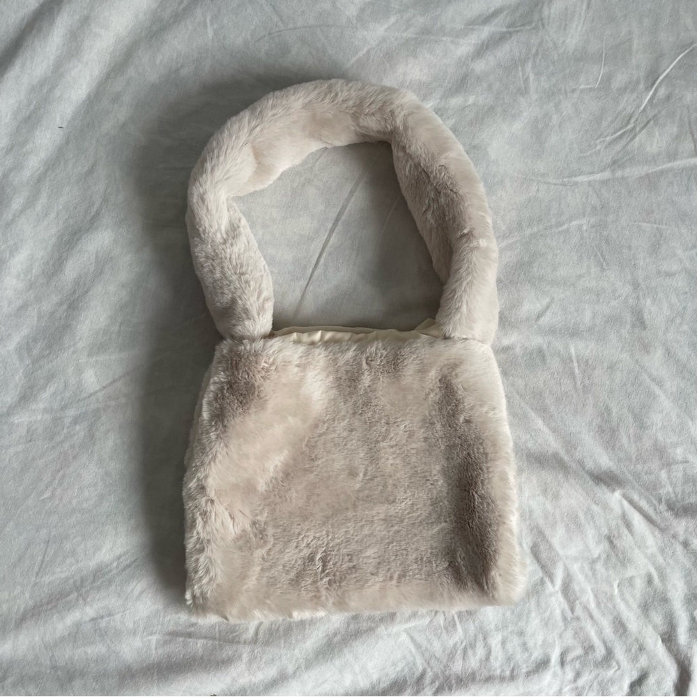 handmade fluffy tote bag